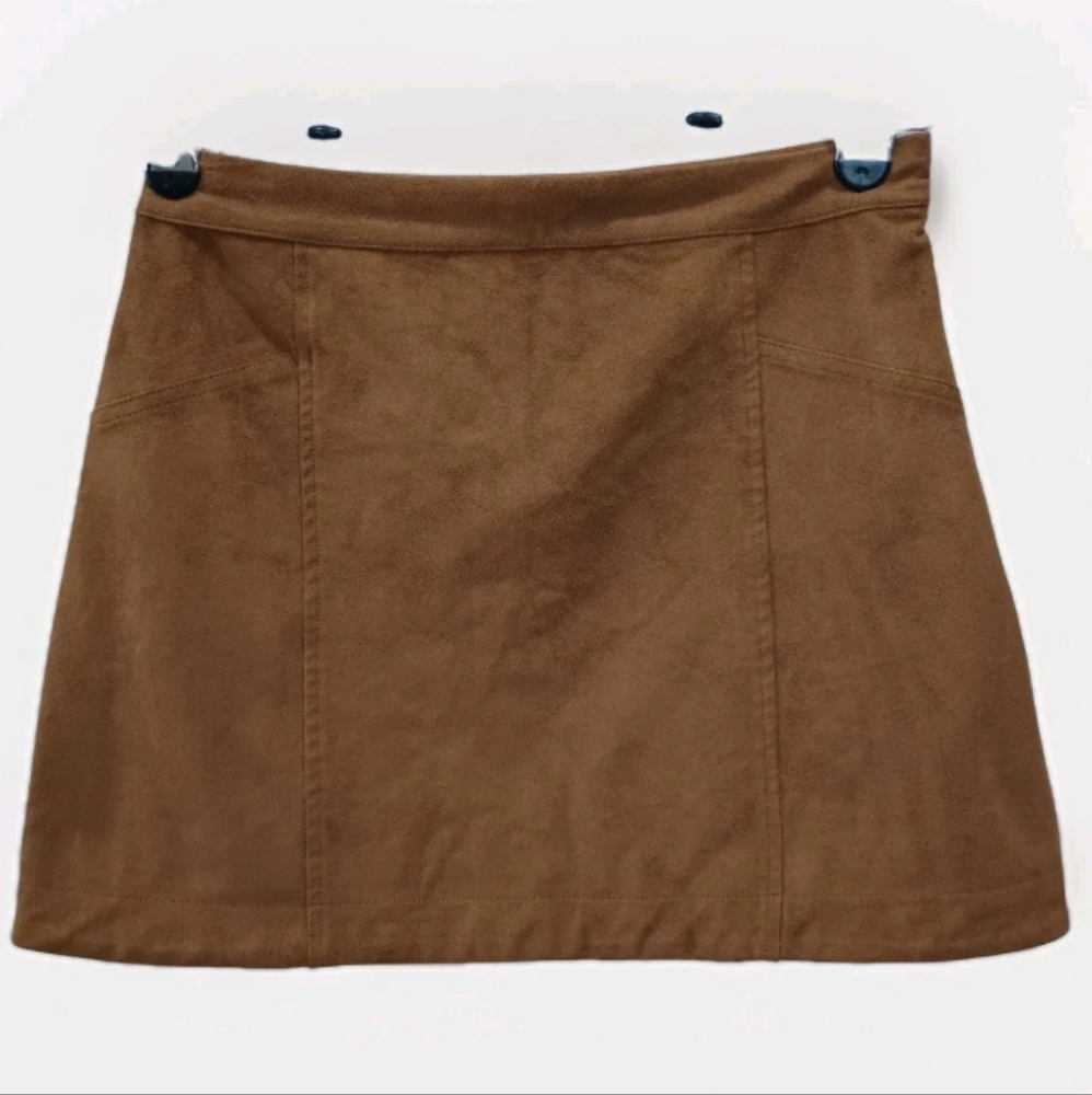 Abercrombie & Fitch Mini Skirt Faux Suede Brown Size 2